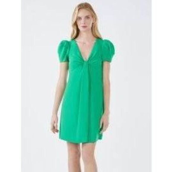 BCBG MAXAZRIA Alicia Faux Wrap Sleeve Dress S Mini Dress Green - Picture 9 of 11